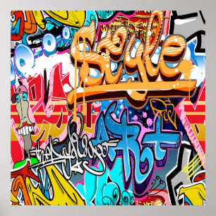 graffiti cool mot art à la maison décoration du bu