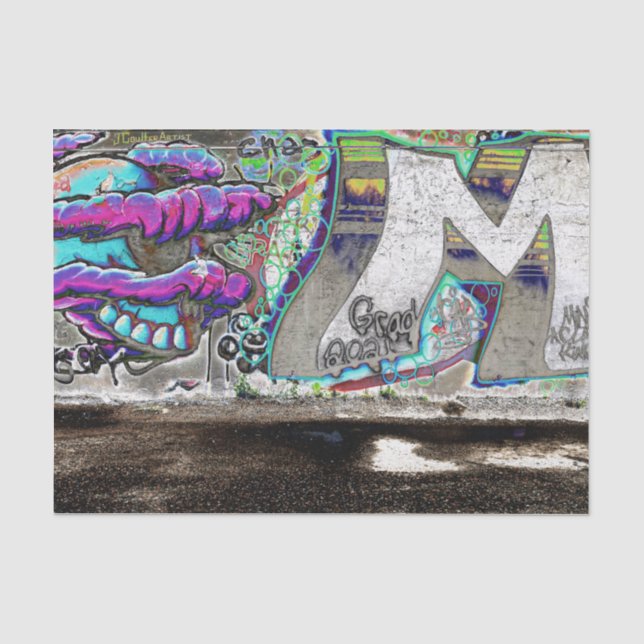 Graffiti Cool Urban Street Grunge Kunst Seidenpapier (Vorderseite)