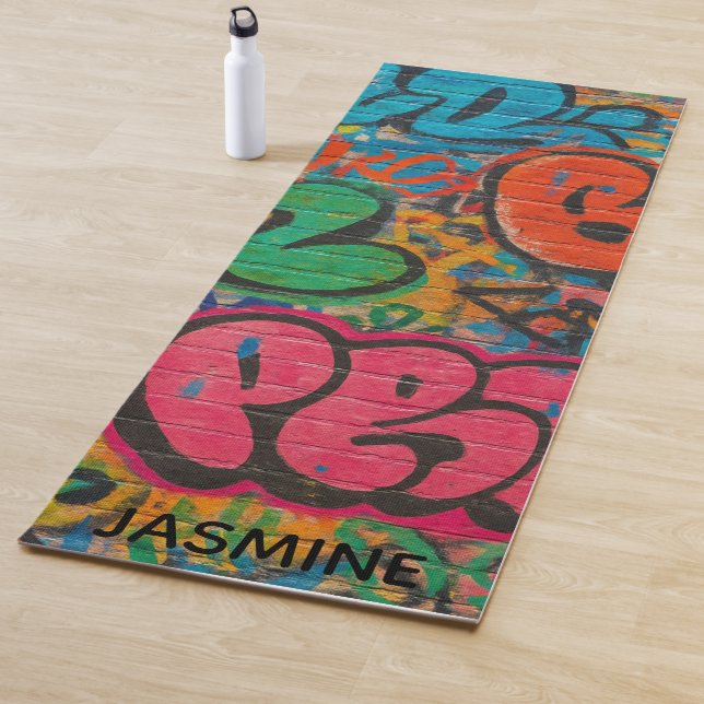 Graffiti Covered Urban Wall Unisex Yogamatte (Beispiel)