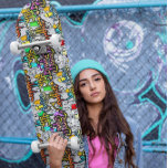 Graffiti Dance Hip Hop Muster Urban  Skateboard<br><div class="desc">Dieses Design wurde mit digitaler Kunst erstellt,  es kann personalisiert sein,  indem man die Option "Anpassen" wählt.

Kontaktieren Sie mich unter colorflowcreations@gmail.com ,  wenn Sie dieses Design für ein anderes Produkt haben möchten.  

  Sehen Sie mehr meiner Kreationen oder folgen Sie mir unter www.facebook.com/colorflowcreations,  www.instagram.com/colorflowcreations,  www.twitter.com/colorflowart und www.pinterest.com/colorflowcreations.</div>