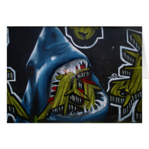 Graffiti d'attaque de requin