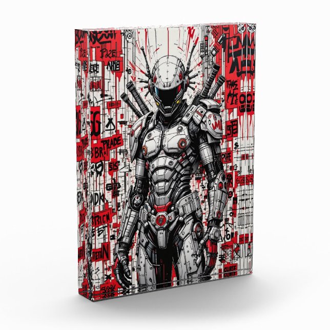 Graffiti de Cyberpunk Warrik - Bloc photo (Gauche)