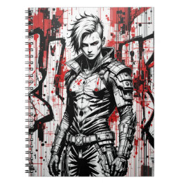 Graffiti de guerrier Cyberpunk - Carnet de spirale