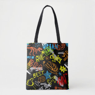Graffiti der Jungen: Handgezeichnete Kühle Tasche