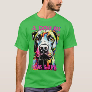 Graffiti Dog Portrait Ein Hund ist für das Leben T-Shirt