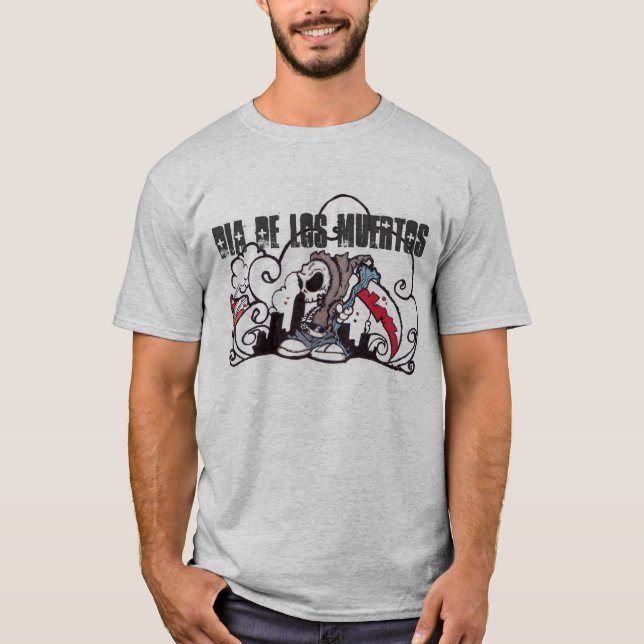 Graffiti Durchmessers De Los Muertos T-Shirt (Vorderseite)
