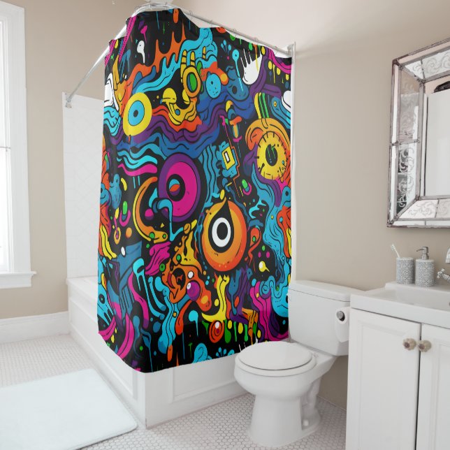 Graffiti-Duschvorhang Duschvorhang (Beispiel)
