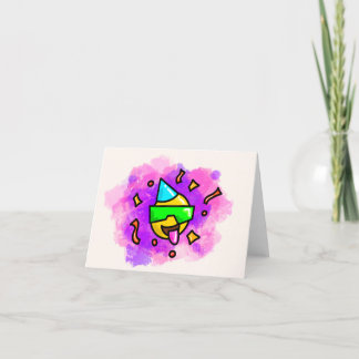 Graffiti Emoji Birthday Card Ankündigung