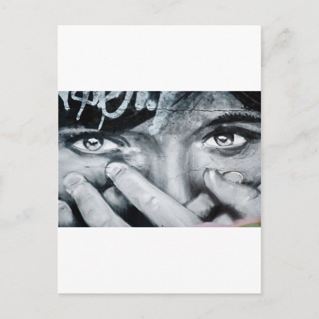 Graffiti Eye Postkarte (Vorderseite)