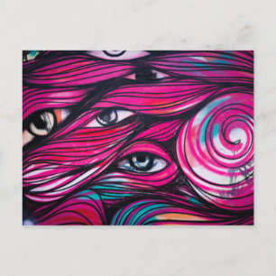 Graffiti Eye Urban Street Art Postkarte