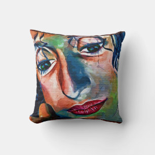 Graffiti Face Art Coussin
