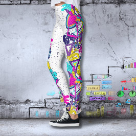 Graffiti-farbiges Muster | Aktiver Yoga Leggings