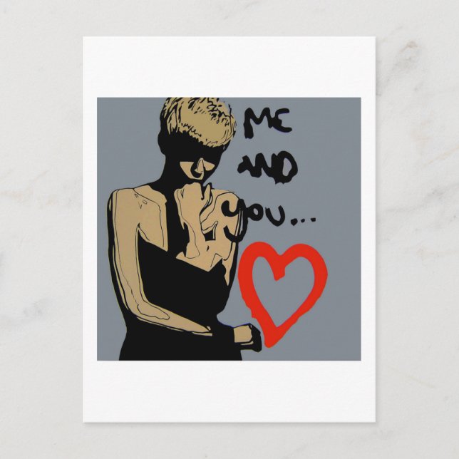 "Graffiti Fashion Design" Postkarte (Vorderseite)