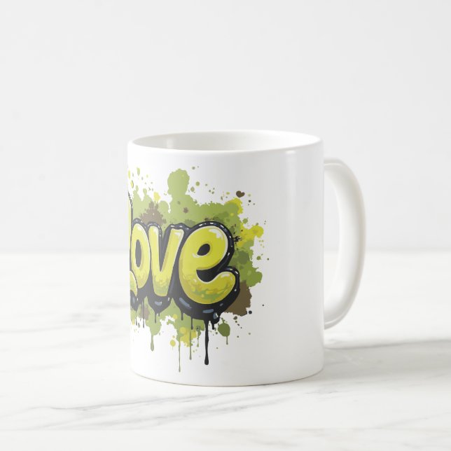 Graffiti Field of Endless Liebe Kaffeetasse (VorderseiteRechts)