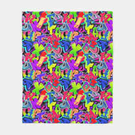 Graffiti Fleecedecke