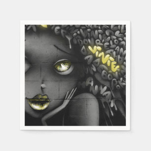 Graffiti-Frau Serviette