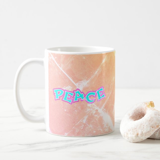Graffiti Frieden Kaffeetasse (Mit Donut)