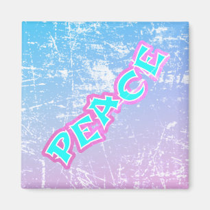 Graffiti-Friedens-Distressed-Look Magnet
