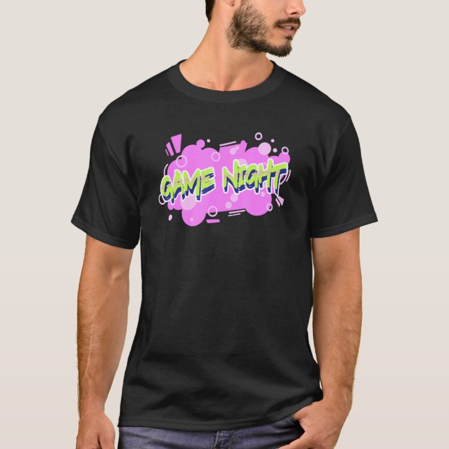 Graffiti Fun Game Night T-Shirt (Vorderseite)