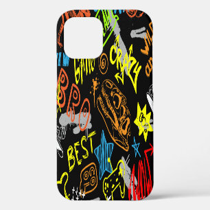 Graffiti für Jungen: Handgezeichnete Coolness iPhone 12 Hülle