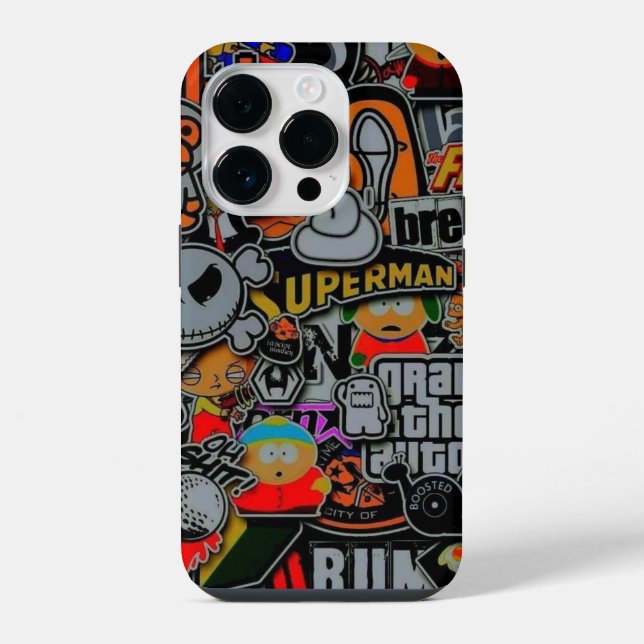Graffiti Gaming iPhone 14 Pro Hülle (Rückseite)