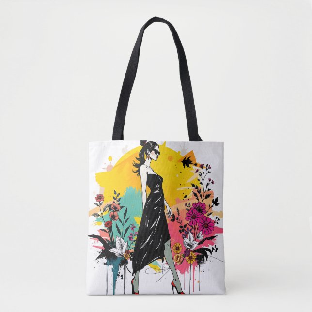 Graffiti-Garten Muse Riso Doppelseitig🎨🌿 Tasche (Vorderseite)