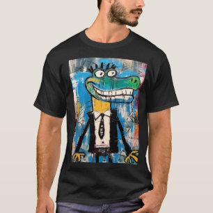 Graffiti-Gator-Strassenkunst-Krokodil T-Shirt