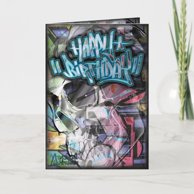 Graffiti-Geburtstagskarte Karte (Vorderseite)