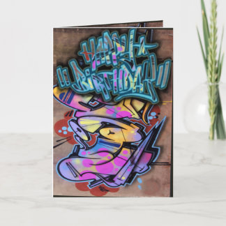 Graffiti-Geburtstagskarte Karte