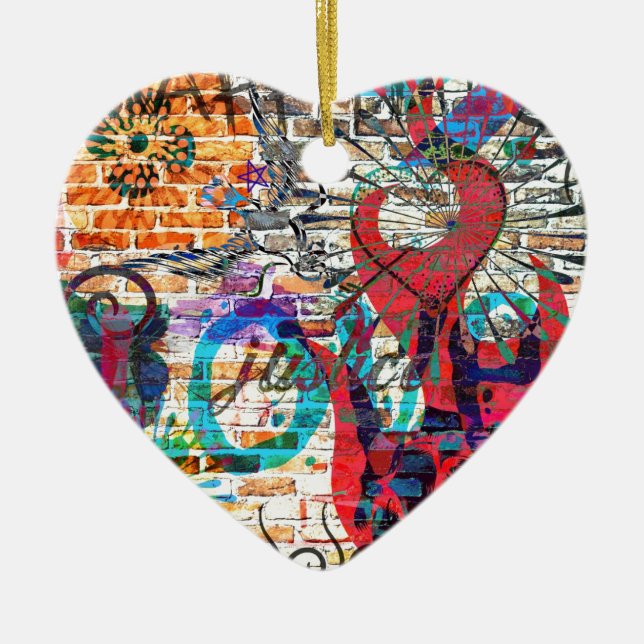 Graffiti-Gerechtigkeit Keramikornament (Vorne)