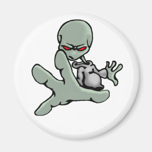 Graffiti-graues alien - Magnet