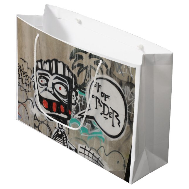 Graffiti Große Geschenktüte (Vorderseite Schrägansicht)