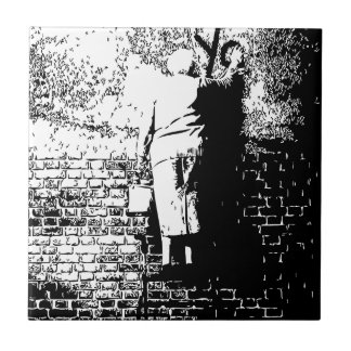 Graffiti-Großmutter Fliese