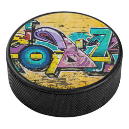 Graffiti, Grundarfjordur, Island Eishockey Puck