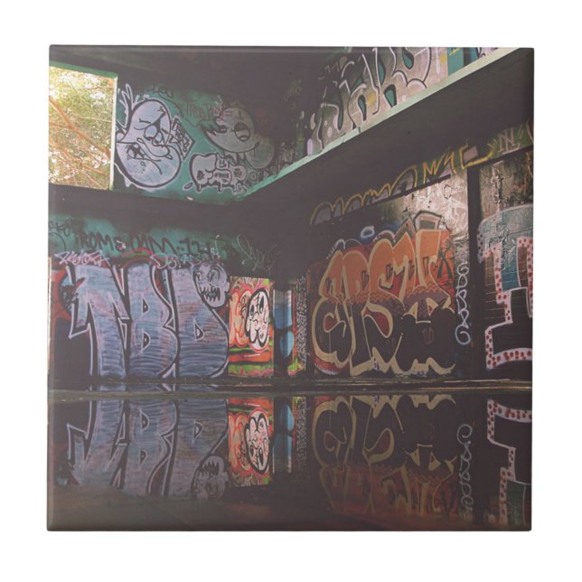 Graffiti-Grunge-Design Fliese (Vorderseite)