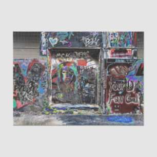 Graffiti-Grunge-farbige urbane Straßenwandkunst Seidenpapier