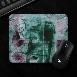 Graffiti Grunge gestrichen Moody Plum Lila Green Mousepad