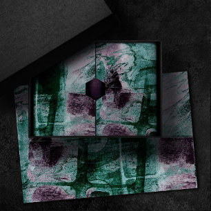 Graffiti Grunge gestrichen Moody Plum Lila Green Seidenpapier