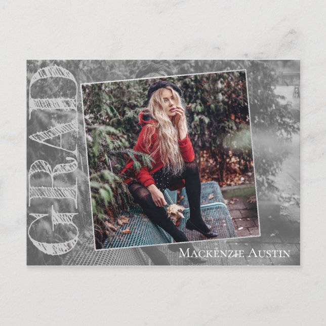 Graffiti Grunge Grad | Abschluss Foto Vielen Dank Postkarte (Vorderseite)