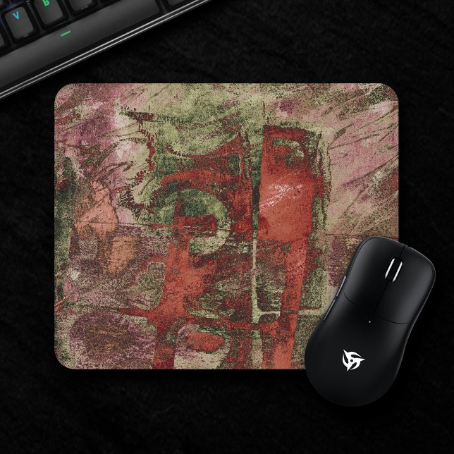 Graffiti Grunge Herbst Roter grüner Rost Rost Mousepad (Von Creator hochgeladen)