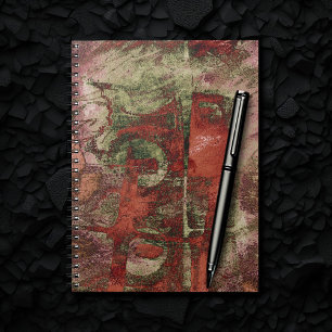 Graffiti Grunge Herbst Roter grüner Rost Rost Notizblock