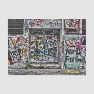 Graffiti Grunge Urbane Straßenwandkunst Seidenpapier