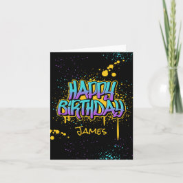 Graffiti Happy Birthday Card Karte