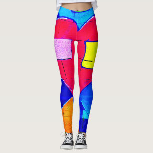 Graffiti Heart Pop Leggings - Bold & Vibrannt