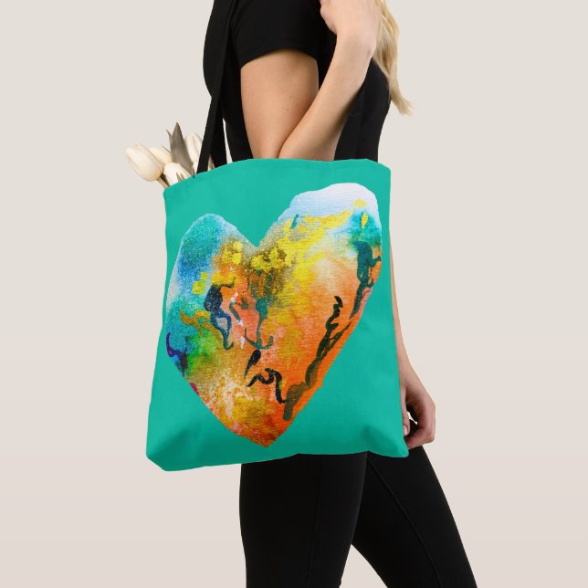Graffiti heart watercolor Street art Tasche (Von Nahem)