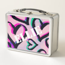 Graffiti Hearts Lunchbox en acier inoxydable