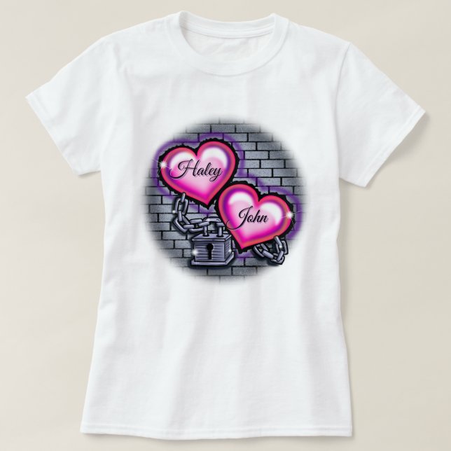 Graffiti Hearts T - Shirt (Design vorne)