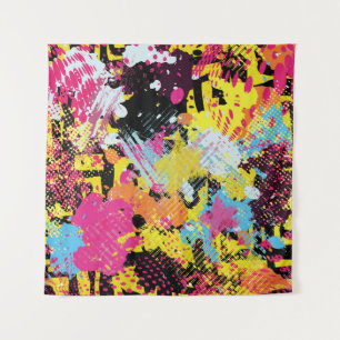 Graffiti hell psychedelisch nahtlos Muster illus Wandteppich