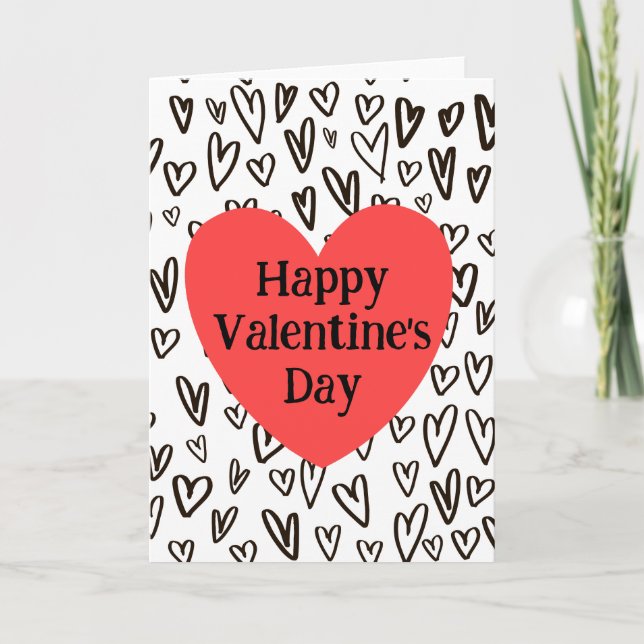 Graffiti Herz Valentinstag Karte (Vorderseite)