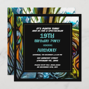 Graffiti Highway Invitation d'anniversaire